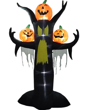 Tall Dead Spooky Tree with Pumpkins Lawn Inflatable 3m