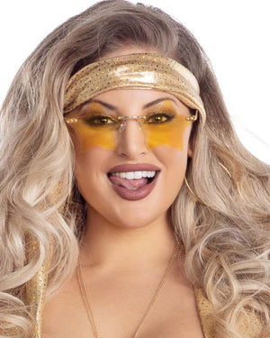1970s Disco Queen Gold Deluxe Plus Size Womens Costume