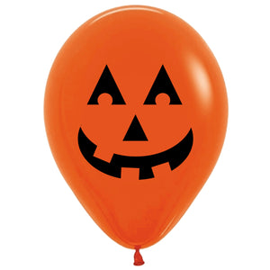 Skull and Pumpkin 30cm Latex Balloons Assorted 6 Pack