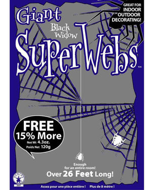 Black Spider Webbing with Bonus Spiders