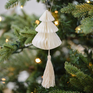 Nordic Noel Christmas Honeycomb Decorations Pack of 4