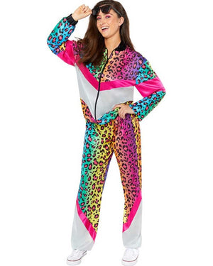 80s Neon Animal Shell Suit Adult Costume