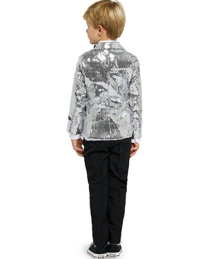 70s Sequins Silver Boys Suitmeister Jacket