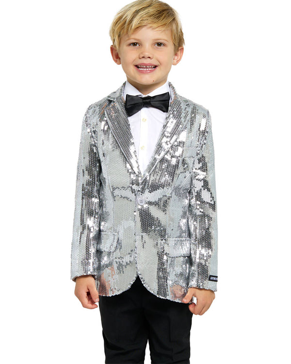 70s Sequins Silver Boys Suitmeister Jacket