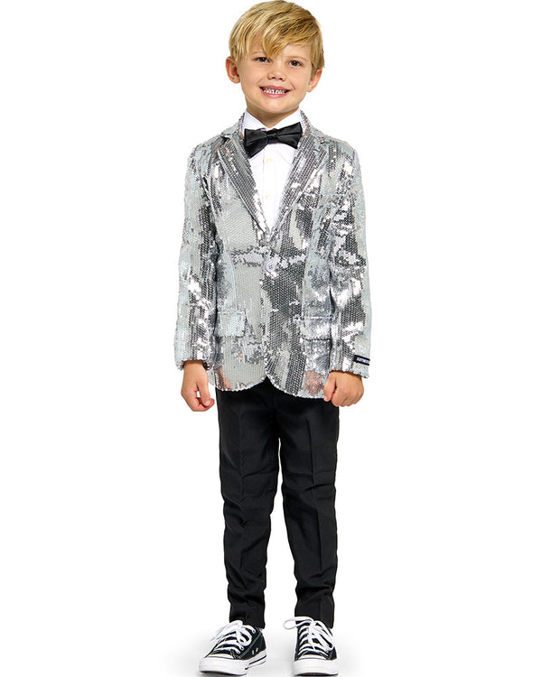 70s Sequins Silver Boys Suitmeister Jacket