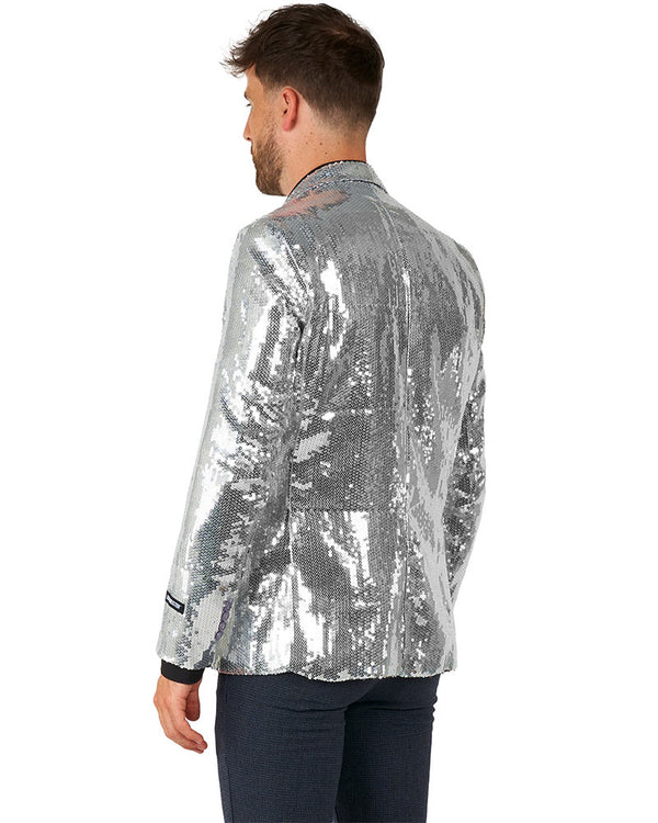 70s Sequins Silver Mens Suitmeister Jacket