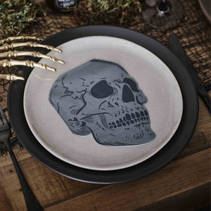 Deadly Soiree Skull Shaped Paper Party Napkins Pack of 16