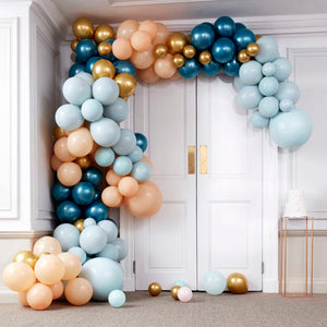 Balloon Arch Large Greens & Gold Chrome Pack of 200
