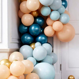 Balloon Arch Large Greens & Gold Chrome Pack of 200