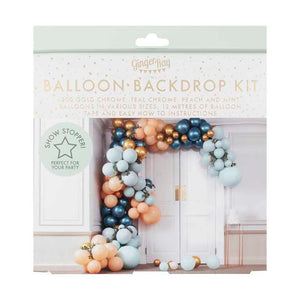 Balloon Arch Large Greens & Gold Chrome Pack of 200