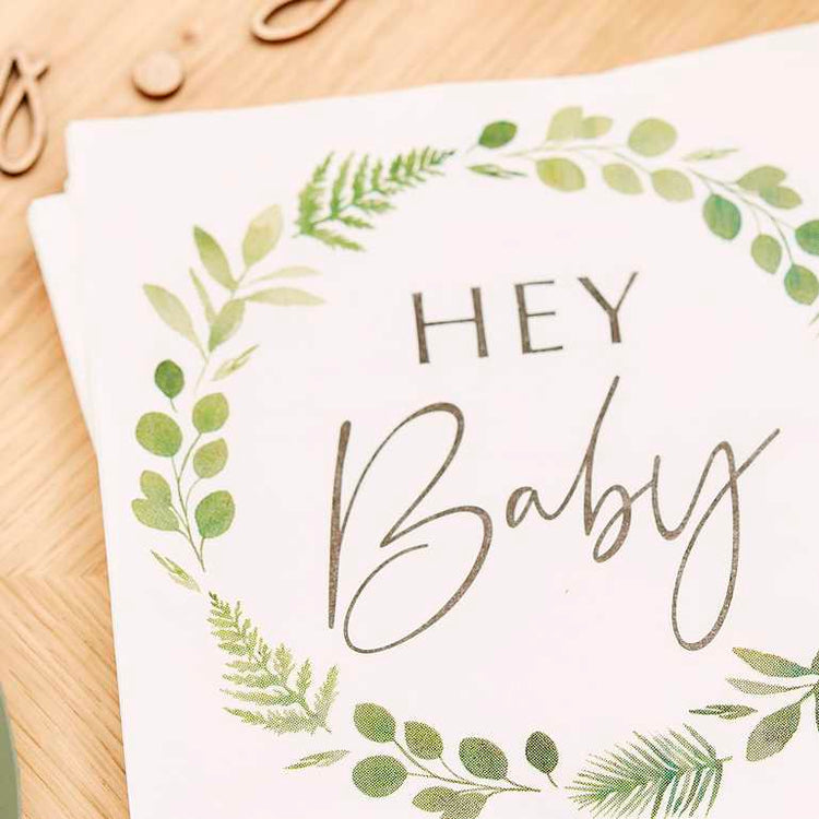 Botanical Baby Hey Baby Botanical Napkins Pack of 16