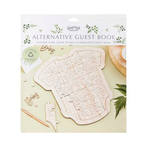 Botanical Baby Wooden Baby Grow Guest Book Pack of 18