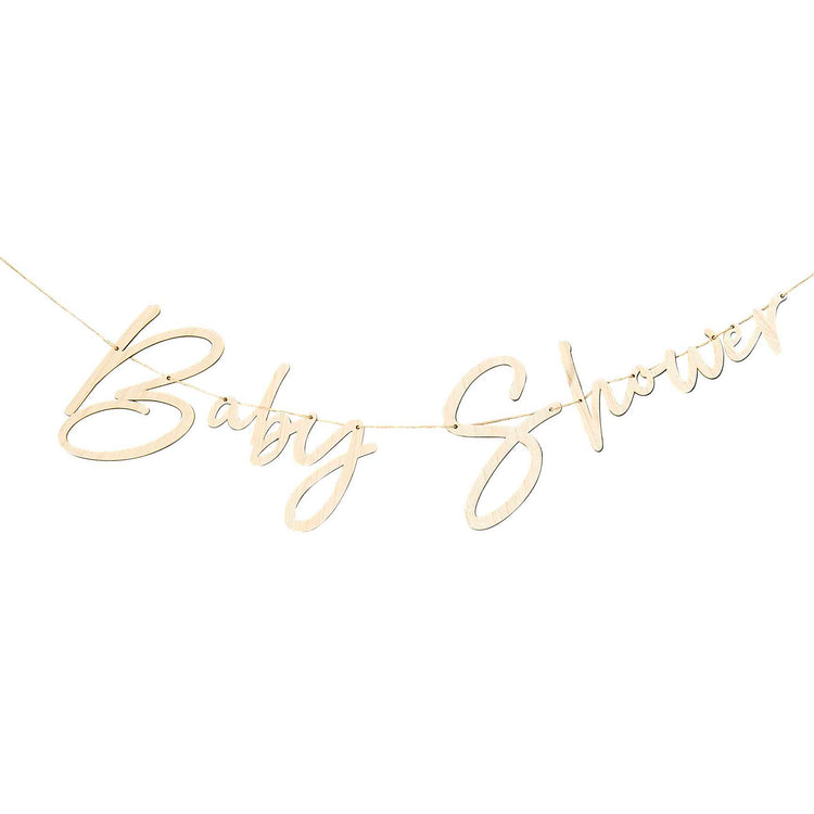 Botanical Baby Wooden Baby Shower Bunting