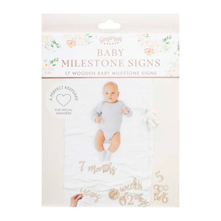 Baby In Bloom Milestone Mix and Match Signs Pack of 17