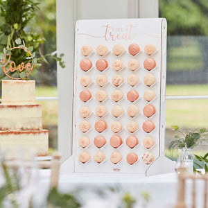 Botanical Wedding Macaroon Stand Card