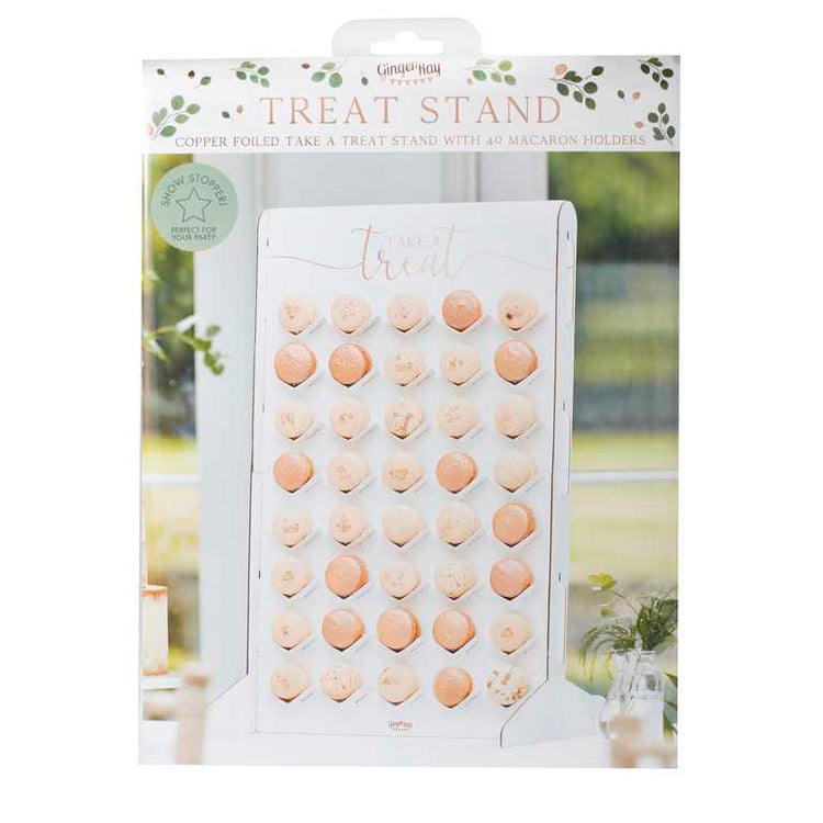 Botanical Wedding Macaroon Stand Card