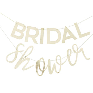 Botanical Hen Party Gold Bridal Shower Bunting