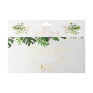 Botanical Hen Party Gold Bridal Shower Bunting