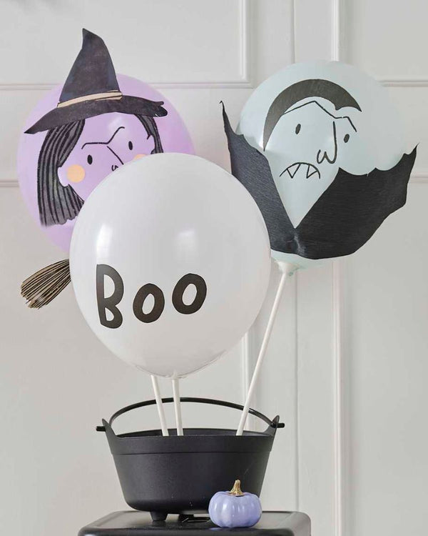 Boo Crew Vampire and Witch Balloon Bundle