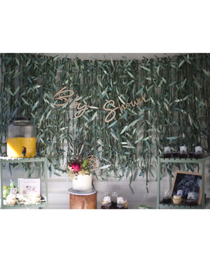 Botanical Baby Leaf Ribbon Backdrop