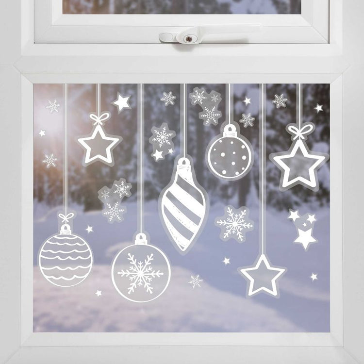 Deck The Halls Christmas Window Stickers Pack of 56