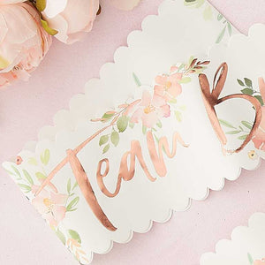 Floral Hen Party Team Bride Sashes Pack of 6