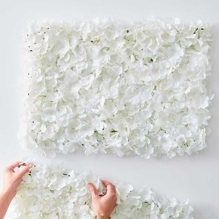 White Wedding Flower Wall