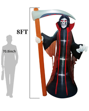 Grim Reaper with LED Lights Inflatable 2.4m