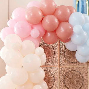 Happy Everything Balloon Arch Backdrop Rainbow Muted Pastels Pack of 75