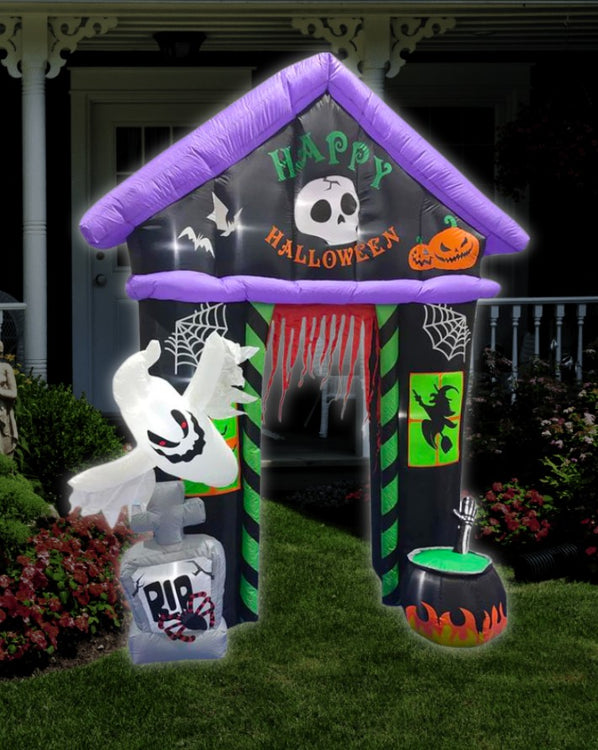 Halloween Haunted House Arch Lawn Inflatable 2.7m