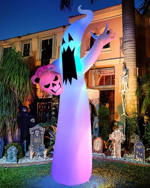 LED Ghost With Skull Lawn Inflatable 3.6m