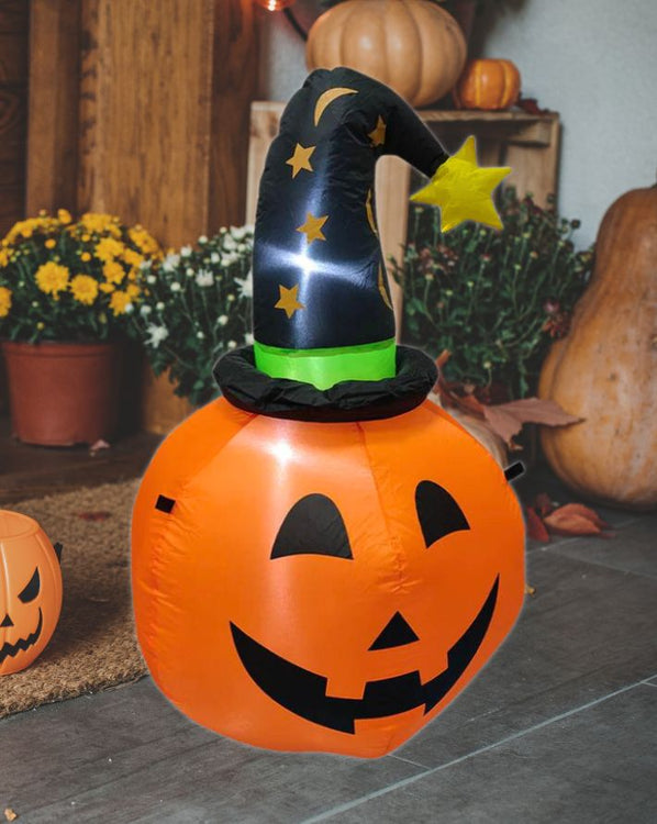 Halloween Pumpkin Witch Lawn Inflatable 1m