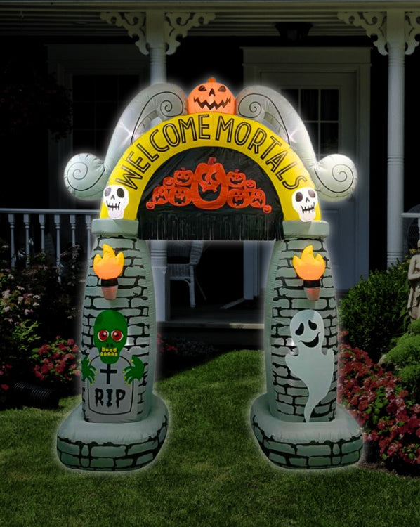 Welcome Mortals Cemetery Arch Lawn Inflatable 3m