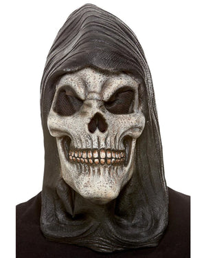 Hooded Skeleton Reaper Latex Mask