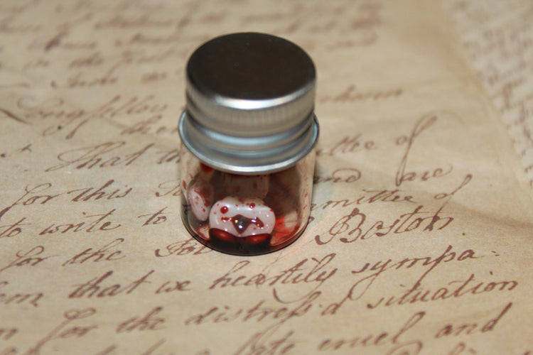 Pulled Out Bloody Teeth Specimen Jar Prop
