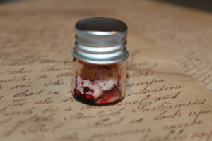 Pulled Out Bloody Teeth Specimen Jar Prop