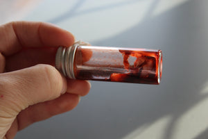 Crime Scene Body Flesh Specimen Vial Prop