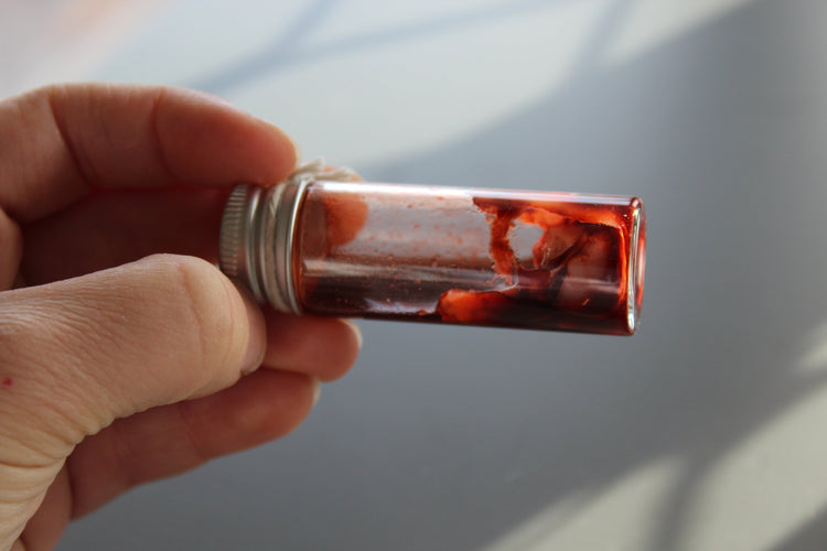 Crime Scene Body Flesh Specimen Vial Prop