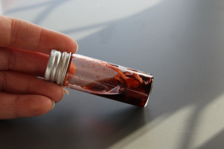 Crime Scene Body Flesh Specimen Vial Prop