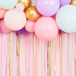 Mix It Up Pastel Streamer and Balloon Backdrop