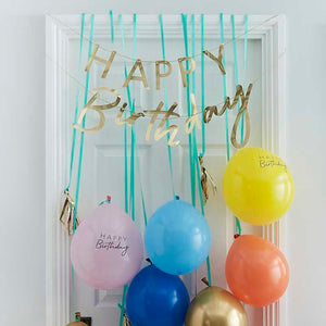 Mix It Up Brights Foiled Happy Birthday Balloon Door Kit