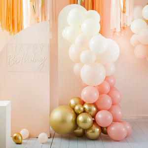 Mix It Up Peach & Gold Balloon Arch Pack of 75