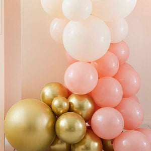 Mix It Up Peach & Gold Balloon Arch Pack of 75