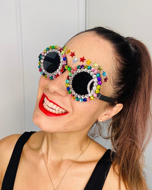 Over The Rainbow Jewelled Glasses
