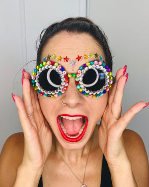 Over The Rainbow Jewelled Glasses