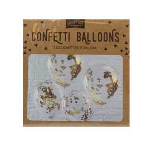 Pick & Mix Balloons Confetti Gold Pack of 5