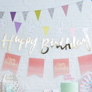 Pick & Mix Happy Birthday Foiled Backdrop