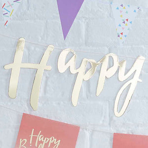 Pick & Mix Happy Birthday Foiled Backdrop