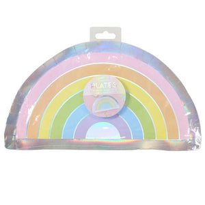 Pastel Party 28cm Rainbow Paper Plates Pack of 8