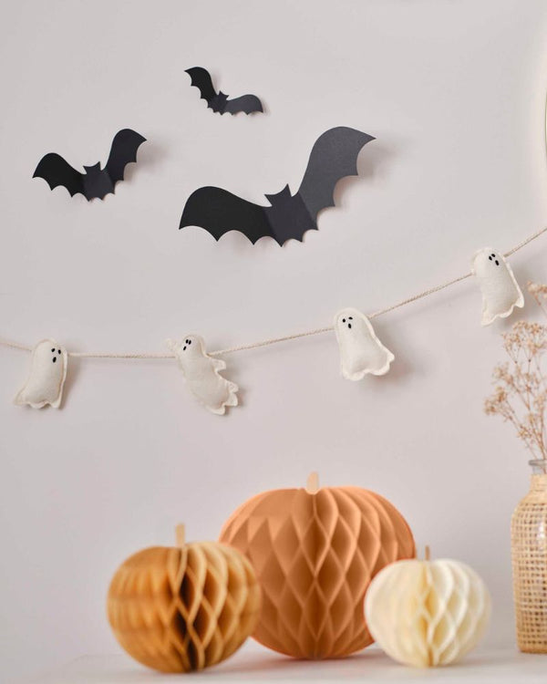 Pumpkin Spice Felt Ghost Bunting 2m